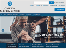 Tablet Screenshot of gatewaysurgerycenter.com